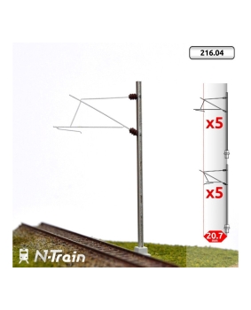 N F SNCF Oberleitung Profil Masten H, St.10x, 25KV, -M,  etc......................