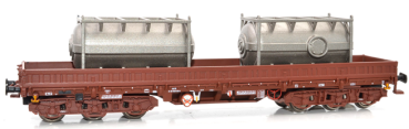 H0 D DR Schwerlastwagen Samms 4860, 6A, beladen mit Wassertanks, braun, einfarbig, etc....................