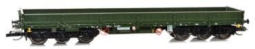 H0 D DR Schwerlastwagen Samms 4860, 6A, Bauzugwagen der Bahnbau Gruppe, RBD Magdeburg, unbeladen, grün-grün-schwarz, etc..........................