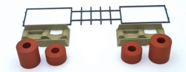 H0 Ersatzteile NPE Ladegut Ladegut Set für Coiltransport, 2x groß, 2x klein,2 Coilshalter, Universalhalter St1, etc.....................