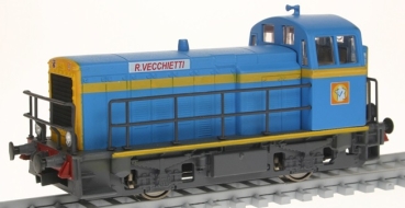 H0 F PRI Bauzug- Diesellokomotive Ex Y 51228, 2A, Ep.IV- V, blau- gelbe Streifen, Standmodell, ohne Beleuchtung, rollfähig, etc...............