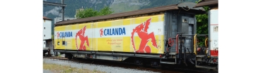 H0m Bahnfahrzeug Ch RhB Schiebewandwagen  Haikqq- y, 5170, Ep.VI, " Calanda Bräu ",  etc..........................................................