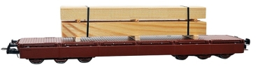 H0 D DB Schwerlastwagen Salmms, 454, 6A, beladen mit Holzbalken, neutral, etc.................