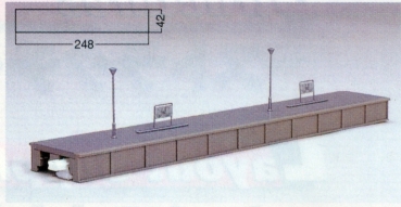 N Bahngebäude Kato ( 23 106 ) Bahnsteig Typ D, nicht überdacht,  42x248 mm, etc....................