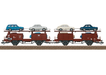 H0 D DB Autotransportwagen Set 3x, 2A, Ep.III, braun, bel., VW, etc.................................................................................................................