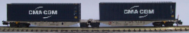 N Containertragwagen Set 2x bel. RAIL4Chem grau CMA CGM