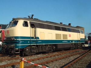 H0 D DB Diesellokomotive 4A Ep.V beige blau dig.