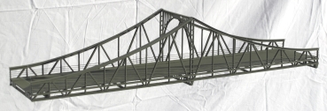 H0 Z 75 Zügelgurtbrücke grün, 2gleisig, 73,5x 14x 15,5cm, 64mm Gleisabstand, etc..................................................................