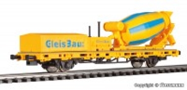 H0 RailMotion Bahnfahrzeug D PRI Niederbordwagen mit Betonmischer , L=15,8x 3,6x 5cm, etc......................................................