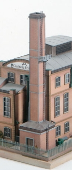 H0 Industriegebäude Schornstein