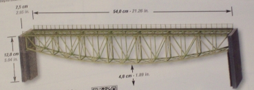 H0 Geländegestaltung BS Laser Cut Fischbachbrücke mit Brückenköpfen  54cm, etc..................