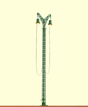 H0 Leuchte Gittermastleuchte, 2fach, H= 145, Ersatzleuchtmittel 3252,etc.......................................................................