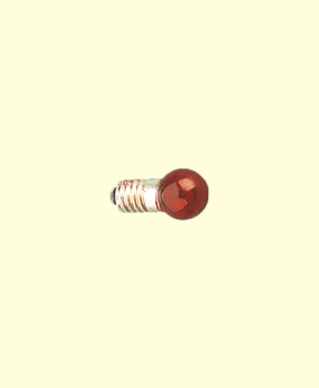 Ersatzteil Kugelbirne, rot, E 5,5,  8mm, 19V, 90mA