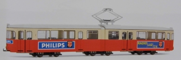 H0 Straßenbahngelenkzug 4A Ep.III Philips dig.