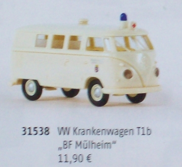 H0 D BRD Bus VW Kasten T1b, Krankentransport Mühlheim Ruhr, etc...........................................................................