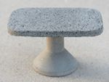 G Tisch oval Beton grau Fuß rund