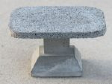 G Tisch oval Beton grau Fuß rechteck