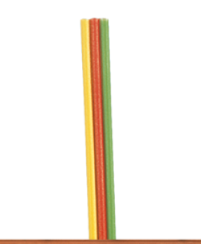 elektro Flachbandlitze, 3adrig,  0,14mm²,  Ring,  5m,  1,5A,  gelb- rot- grün