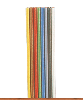 elektro Flachbandlitze, 0,14mm², 1,5A, 50m, 8adrig, Blau- braun- gelb- rot- grün- schwarz- weiß,