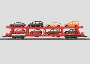 H0 mär D DB Autotransportwagen bel., 4A,  Ep.V, rot, PKW Sortiment 8x, etc....................................................................................
