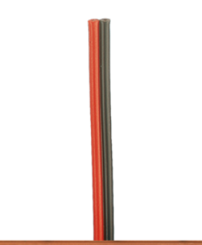 elektro Flachbandlitze, 0,75mm², 2fach, Ring 5m, 6A,  rot/ schwarz