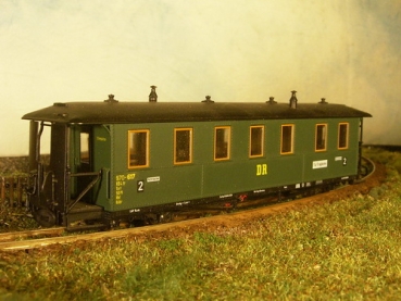 H0e DDR DR Schneepflug- Begleitwagen 970- 617, 4A, Dachumbau