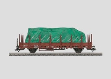 H0 mär D DB Rungenwagen mit Bremserbühne, Plane grün, 2A, braun, etc...............................................................................