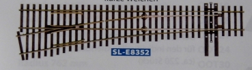 H0 Bahnausstattung Gleis Code 83 Weiche links 211mm R 660 11,4°