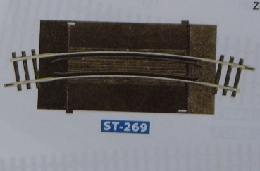 H0 Code 100 Aufgleisstück gebogen, R 2, 438mm