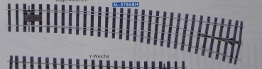 0 Bahnausstattung Code 124 Bogenweiche rechts 516mm R3098mm R 1727mm 8°