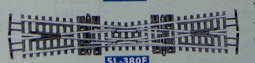 N Bahnausstatung Kreuzungsweiche ( EKW ) einf., Holzschwelle, Code 55,  154mm,  R 511 10°