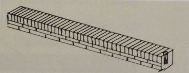 H0 Ausschmückung BS WM Steinsockel,  L= ca. 70cm