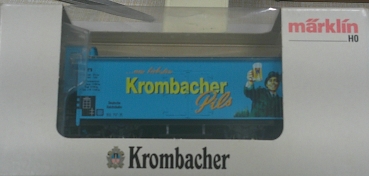 H0 mär Bierwagen " Krombacher- Pils ", mit Bremserhaus und Förster, 2A, etc..........................................................