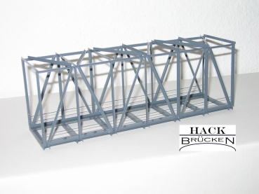 H0 K 21 R Kastenbrücke gerade, grau,  21x 5,5x 7,5cm,  etc................................................................................