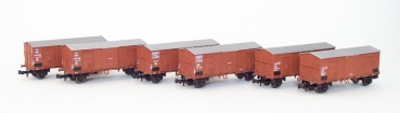 N FS Güterwagen Set 2x 2A Ep.IV braun