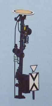 H0 Bahnausstattung BS MS KS Vorsignal 39mm, unbel., zweibegr., Vr0/ Vr1, Vorbild 3,4m