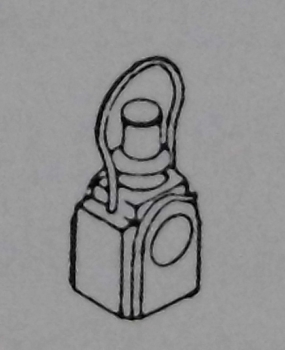 H0 D DR BS Petroleumlampe mit Bohrung für  2110