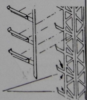 H0 BS Aufstiegsteigen für Gittermast 138mm