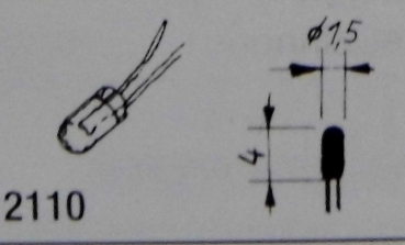 elektro Microlämpchen 1,5V mit Vorwiderstand, 1,3 Ohm