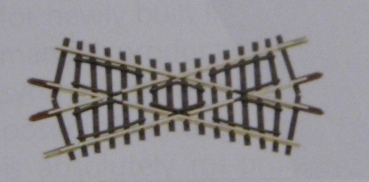 TT Modellgleisbettung Kreuzung 15° grau