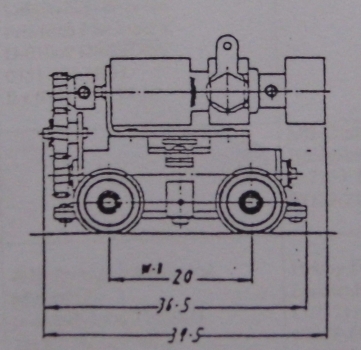 TT Triebwerk Achst 21mm Rad 8,5mm