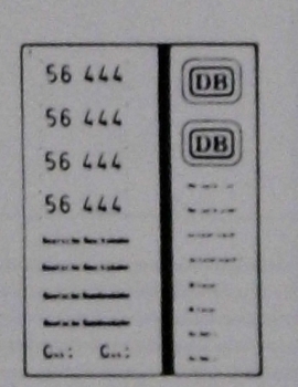 H0 D DREG DB DR BS Dampflokomotive BR 56 444 Ätzbeschriftung Neu