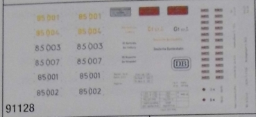 H0 Ausstattung BS D Schiebeschilder BR 85