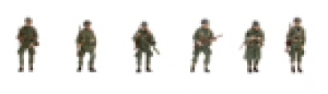 H0 mili USA US Figur Fallschirmjäger 6x, etc................................................