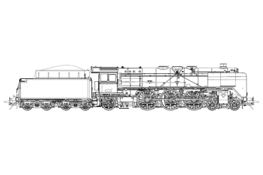 0 D DB Dampflokomotive BR 01 195, 2C1, Ep.IIIa, Wagner Windleitbl., etc.......................................................................