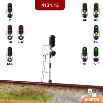 N E Bahnausstattung RENFE Ausfahrtsignal LED 4, grün, rot, gelb, weiss, etc................