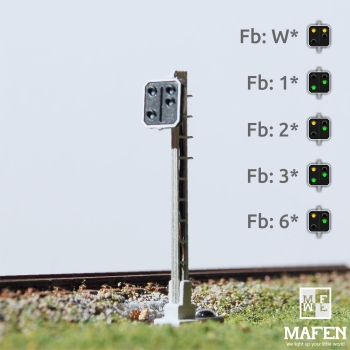 N Ch SBB Vorsignal LED, 4 Leuchten, gelb, grün, grün, grün, etc................