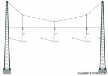 H0 Oberleitung Quertragwerk über drei Gleise, MMA= 23,5, H= 15cm, etc...................................................