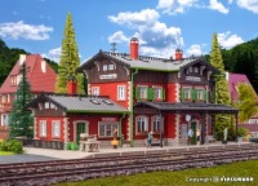 H0 Bahngebäude BS Bahnhof Waldbronn, L= 31x 15, 5x13cm, etc............................................................