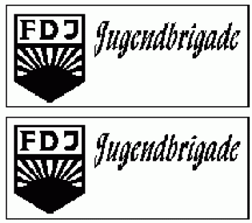 I D DR Zubehör Schild DR MS Paar " FDJ Jugendbrigade "